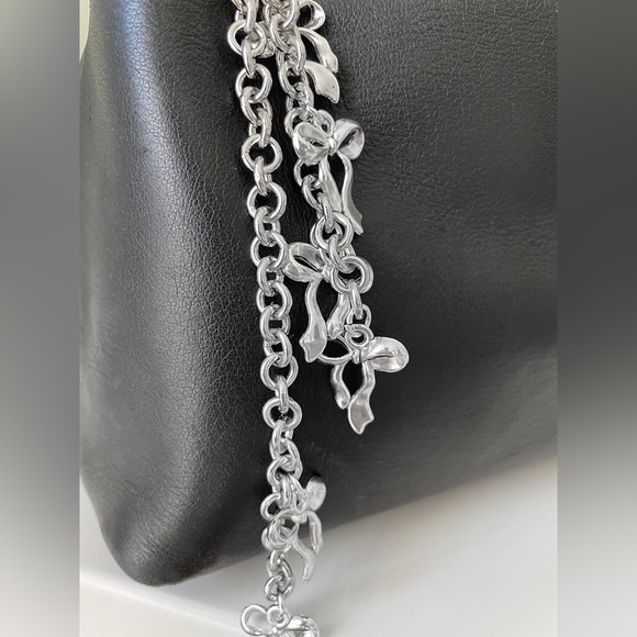 Silver Bow Bag Charm - Picture 2 of 5